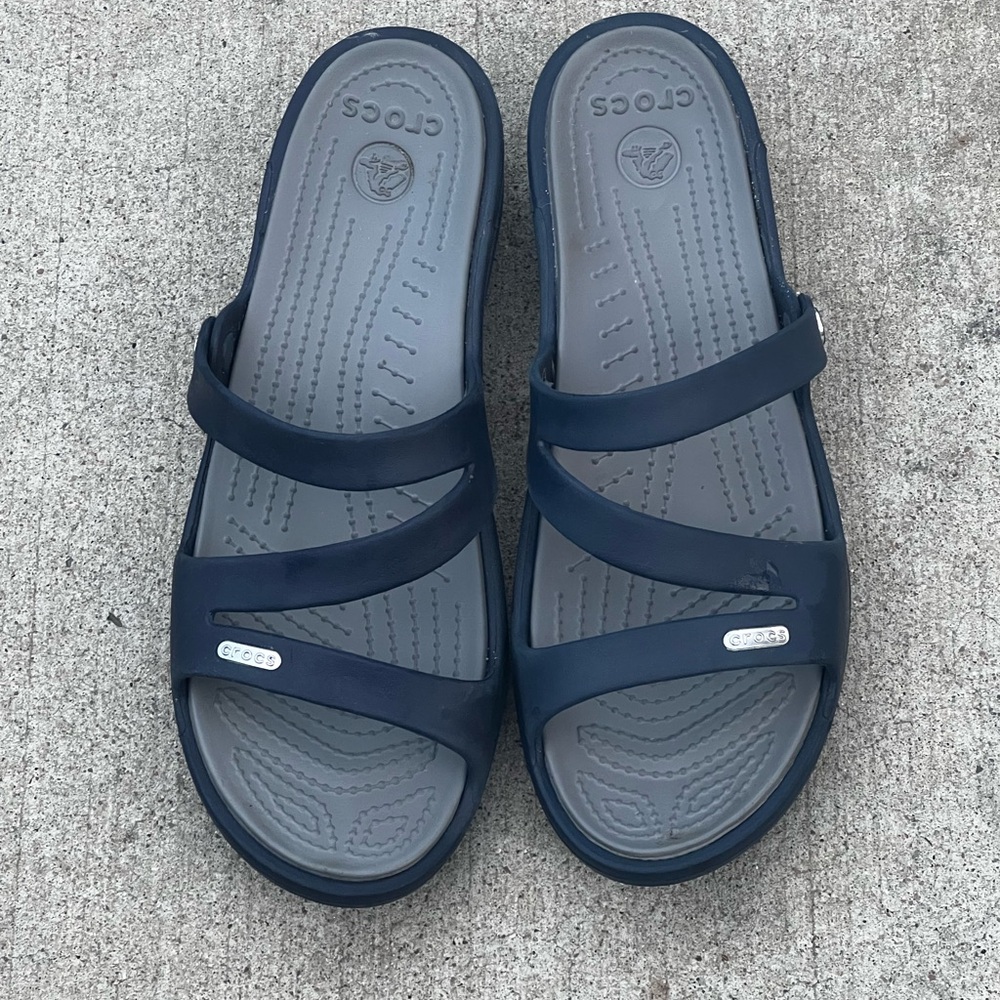 CROCS Dark Blue Slide Sandals